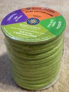 Mandala Crafts 3/8" Flat Cotton Drawstring~20 Yards | Blue